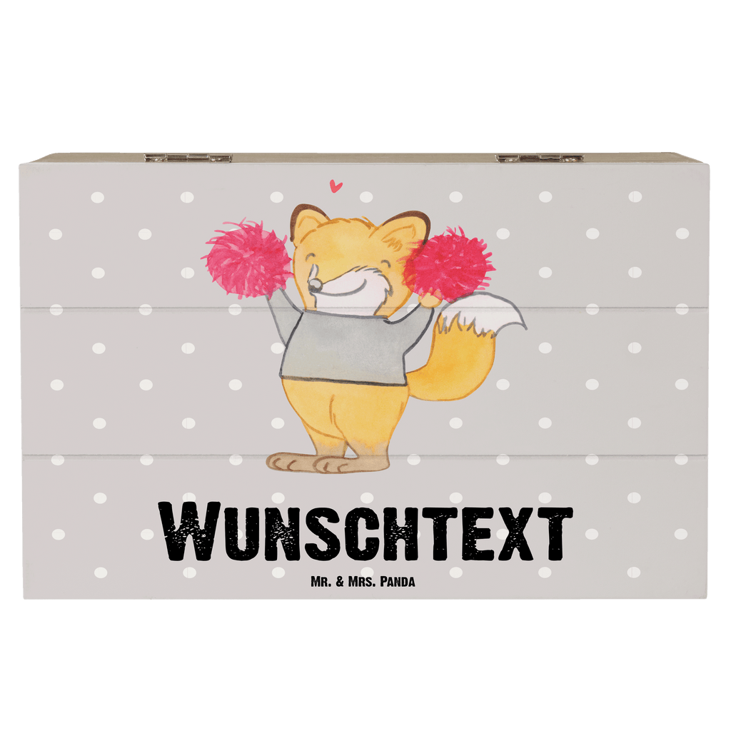 Personalisierte Holzkiste Fuchs Cheerleader Holzkiste mit Namen, Kiste mit Namen, Schatzkiste mit Namen, Truhe mit Namen, Schatulle mit Namen, Erinnerungsbox mit Namen, Erinnerungskiste, mit Namen, Dekokiste mit Namen, Aufbewahrungsbox mit Namen, Holzkiste Personalisiert, Kiste Personalisiert, Schatzkiste Personalisiert, Truhe Personalisiert, Schatulle Personalisiert, Erinnerungsbox Personalisiert, Erinnerungskiste Personalisiert, Dekokiste Personalisiert, Aufbewahrungsbox Personalisiert, Geschenkbox personalisiert, GEschenkdose personalisiert, Geschenk, Sport, Sportart, Hobby, Schenken, Danke, Dankeschön, Auszeichnung, Gewinn, Sportler, Cheerleader, Cheerleading, Turnen, Turn Club, Turniere