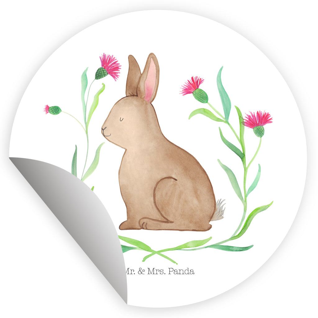 Rund Aufkleber Hase sitzend Sticker, Aufkleber, Etikett, Ostern, Osterhase, Ostergeschenke, Osternest, Osterdeko, Geschenke zu Ostern, Ostern Geschenk, Ostergeschenke Kinder, Ostern Kinder, Frohe Ostern, Ostergrüße, Osterblume, Liebe, Grüße, Hase, Kaninchen