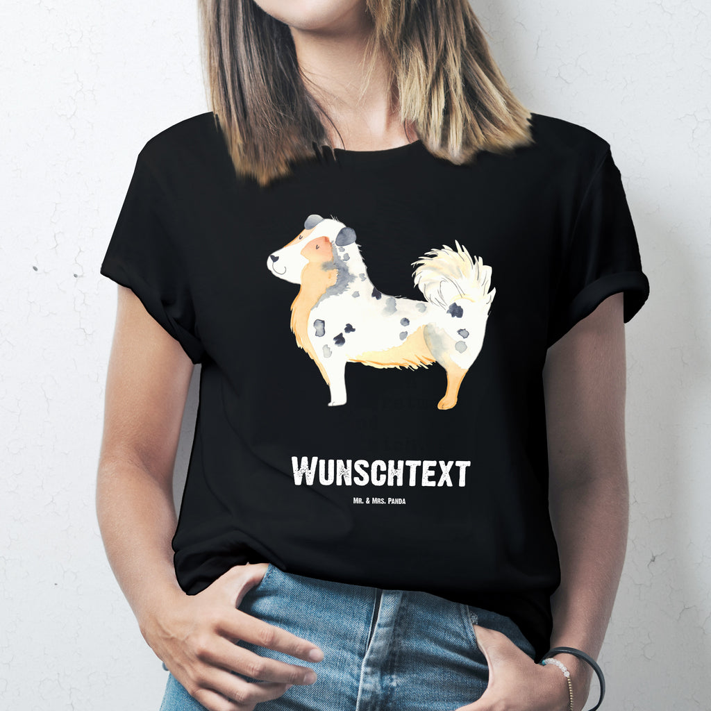 Personalisiertes T-Shirt Australien Shepherd T-Shirt Personalisiert, T-Shirt mit Namen, T-Shirt mit Aufruck, Männer, Frauen, Wunschtext, Bedrucken, Hund, Hundemotiv, Haustier, Hunderasse, Tierliebhaber, Hundebesitzer, Sprüche, Australien Shepherd, Shepherd, Hundeliebe, Familienhund, Spruch