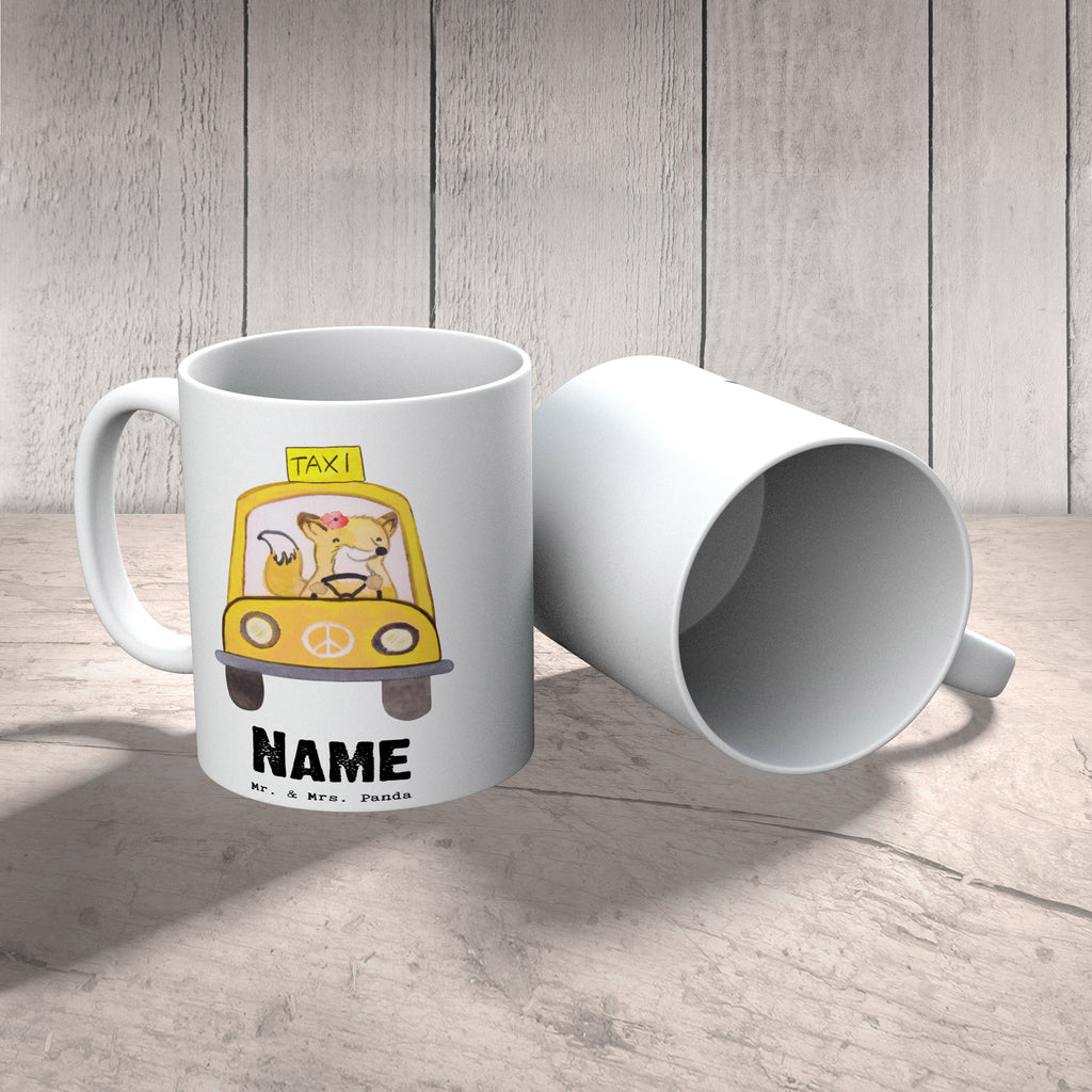 Personalisierte Tasse Taxifahrerin mit Herz Personalisierte Tasse, Namenstasse, Wunschname, Personalisiert, Tasse, Namen, Drucken, Tasse mit Namen, Beruf, Ausbildung, Jubiläum, Abschied, Rente, Kollege, Kollegin, Geschenk, Schenken, Arbeitskollege, Mitarbeiter, Firma, Danke, Dankeschön