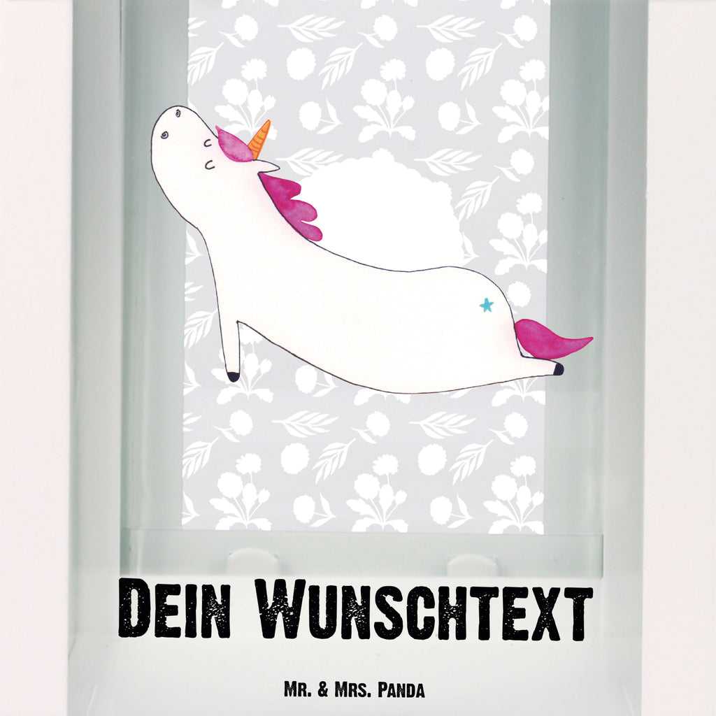 Personalisierte Deko Laterne Einhorn Yoga Gartenlampe, Gartenleuchte, Gartendekoration, Gartenlicht, Laterne kleine Laternen, XXL Laternen, Laterne groß, Einhorn, Einhörner, Einhorn Deko, Pegasus, Unicorn, Yoga, Namaste, Achtsamkeit, Entspannung, Joga, Yogamatte, Sport, lustig, witzig, süß