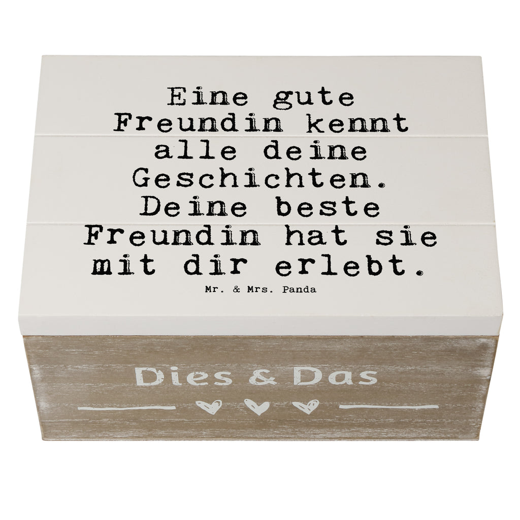 Holzkiste Sprüche und Zitate Eine gute Freundin kennt alle deine Geschichten. Deine beste Freundin hat sie mit dir erlebt. Holzkiste, Kiste, Schatzkiste, Truhe, Schatulle, XXL, Erinnerungsbox, Erinnerungskiste, Dekokiste, Aufbewahrungsbox, Geschenkbox, Geschenkdose, Spruch, Sprüche, lustige Sprüche, Weisheiten, Zitate, Spruch Geschenke, Spruch Sprüche Weisheiten Zitate Lustig Weisheit Worte