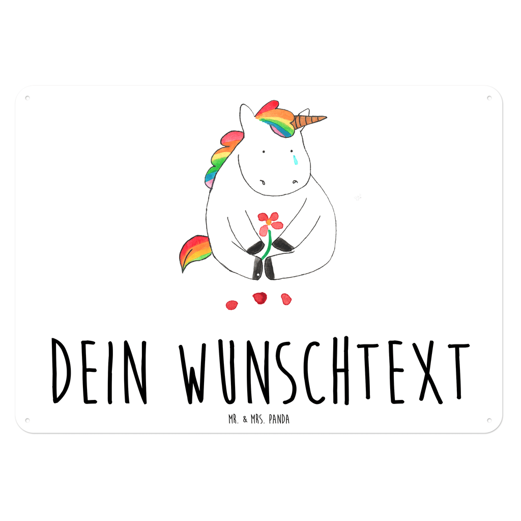 Personalisiertes Blechschild Einhorn Traurig Blechschild, Metallschild, Geschenk Schild, Schild, Magnet-Metall-Schild, Deko Schild, Wandschild, Wand-Dekoration, Türschild, Einhorn, Einhörner, Einhorn Deko, Pegasus, Unicorn, Glitzer, Trösten. Freundschaft, Freunde, Liebe, Trauer, Grußkarte, Blume