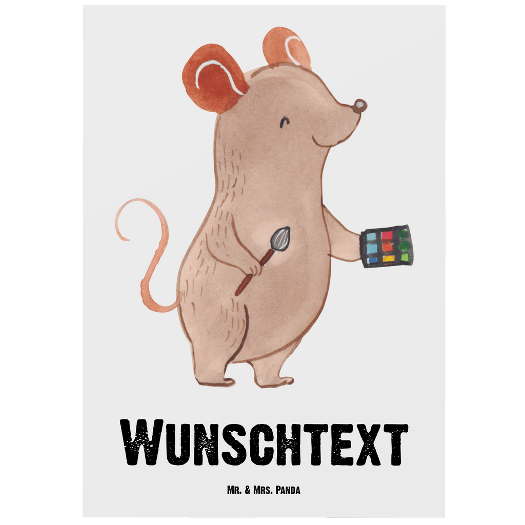 Personalisierte Postkarte Visagist mit Herz Postkarte mit Namen, Postkarte bedrucken, Postkarte mit Wunschtext, Postkarte personalisierbar, Geschenkkarte mit Namen, Grußkarte mit Namen, Karte mit Namen, Einladung mit Namen, Ansichtskarte mit Namen, Geschenkkarte mit Wunschtext, Grußkarte mit Wunschtext, Karte mit Wunschtext, Einladung mit Wunschtext, Ansichtskarte mit Wunschtext, Beruf, Ausbildung, Jubiläum, Abschied, Rente, Kollege, Kollegin, Geschenk, Schenken, Arbeitskollege, Mitarbeiter, Firma, Danke, Dankeschön, Kosmetiker, Make Up Artist, Maskenbildner, Visagist, Beauty Salon, Kosmetikstudio, Eröffnung