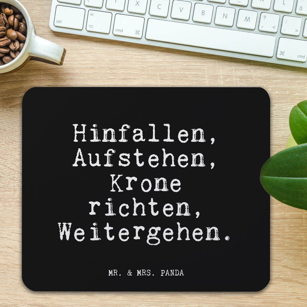 Mauspad Fun Talk Hinfallen, Aufstehen, Krone richten, Weitergehen. Mousepad, Computer zubehör, Büroausstattung, PC Zubehör, Arbeitszimmer, Mauspad, Einzigartiges Mauspad, Designer Mauspad, Mausunterlage, Mauspad Büro, Spruch, Sprüche, lustige Sprüche, Weisheiten, Zitate, Spruch Geschenke, Glizer Spruch Sprüche Weisheiten Zitate Lustig Weisheit Worte