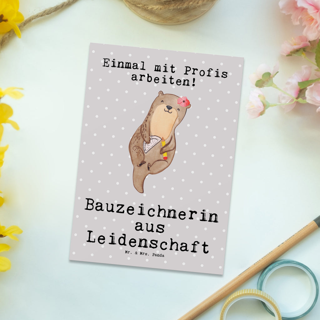 Postkarte Bauzeichnerin aus Leidenschaft Postkarte, Karte, Geschenkkarte, Grußkarte, Einladung, Ansichtskarte, Geburtstagskarte, Einladungskarte, Dankeskarte, Ansichtskarten, Einladung Geburtstag, Einladungskarten Geburtstag, Beruf, Ausbildung, Jubiläum, Abschied, Rente, Kollege, Kollegin, Geschenk, Schenken, Arbeitskollege, Mitarbeiter, Firma, Danke, Dankeschön