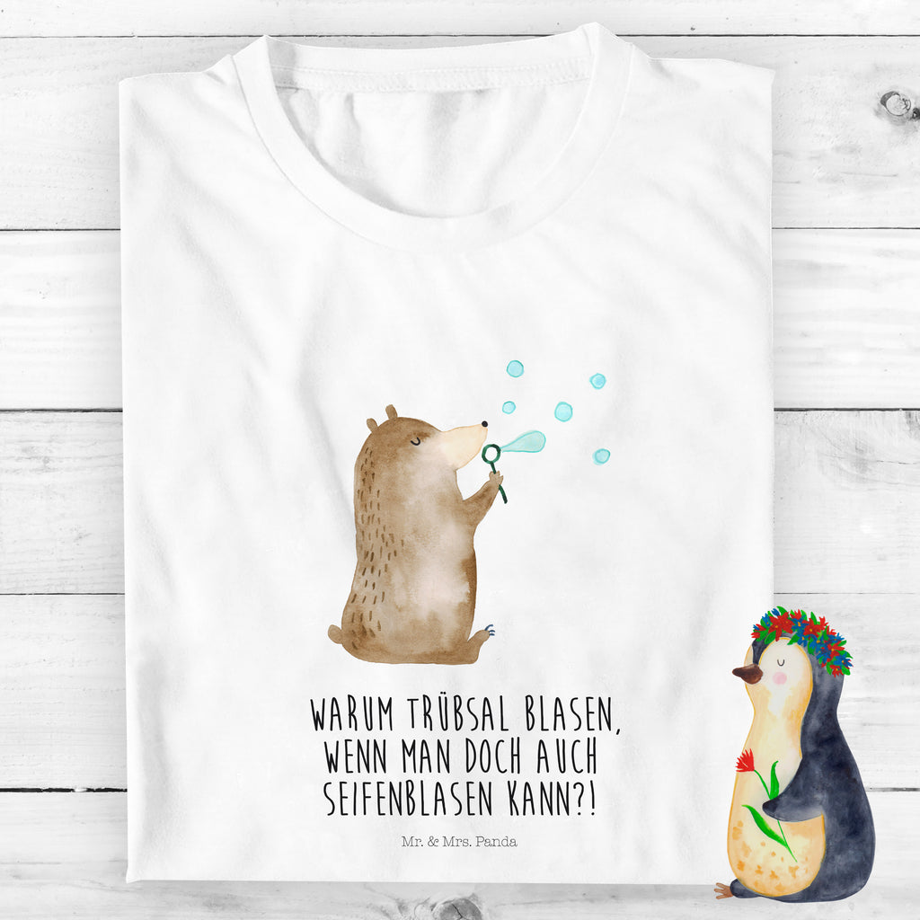 Organic Kinder T-Shirt Bär Seifenblasen Kinder T-Shirt, Kinder T-Shirt Mädchen, Kinder T-Shirt Jungen, Bär, Teddy, Teddybär, Seifenblasen Bär Lustig Sein Glücklich Traurig Happy