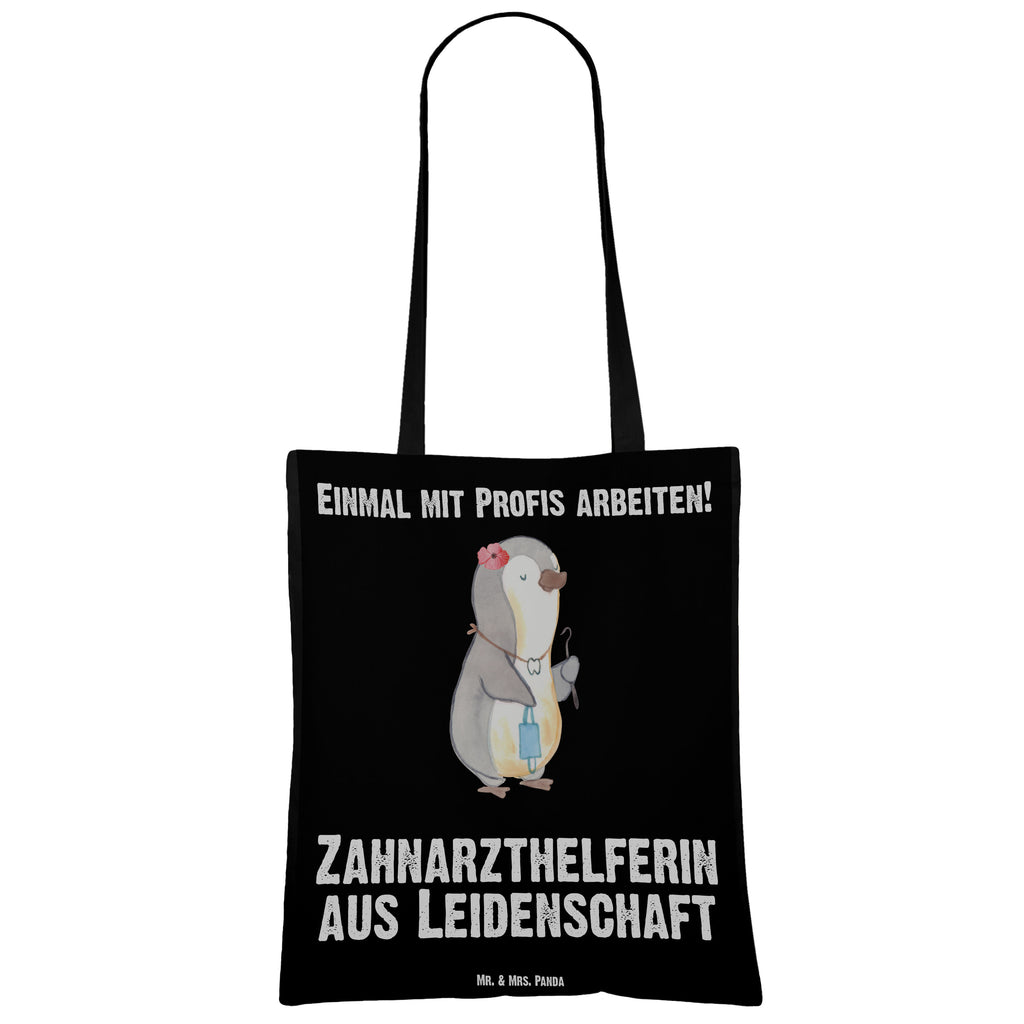 Tragetasche Zahnarzthelferin aus Leidenschaft Beuteltasche, Beutel, Einkaufstasche, Jutebeutel, Stoffbeutel, Tasche, Shopper, Umhängetasche, Strandtasche, Schultertasche, Stofftasche, Tragetasche, Badetasche, Jutetasche, Einkaufstüte, Laptoptasche, Beruf, Ausbildung, Jubiläum, Abschied, Rente, Kollege, Kollegin, Geschenk, Schenken, Arbeitskollege, Mitarbeiter, Firma, Danke, Dankeschön