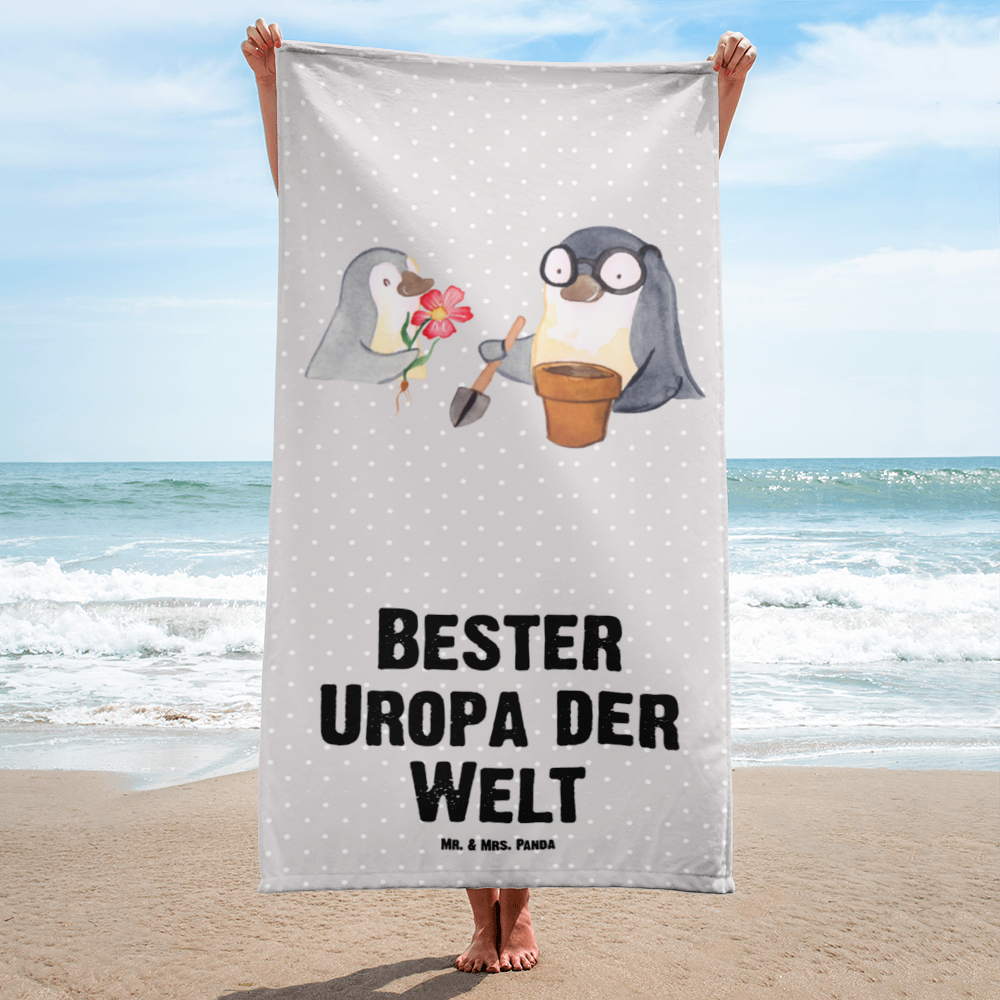 XL Badehandtuch Pinguin Bester Uropa der Welt Handtuch, Badetuch, Duschtuch, Strandtuch, Saunatuch, für, Dankeschön, Geschenk, Schenken, Geburtstag, Geburtstagsgeschenk, Geschenkidee, Danke, Bedanken, Mitbringsel, Freude machen, Geschenktipp, Uropa, Uhropa, Ur Opa, Urgroßeltern, Grossvater, Großvater, Opa, Opi. Großpapa, Großeltern, Enkel, Enkelin, Enkelkind, Kleinigkeit, Oppa, Oppi, Bester, Uropa Mitbringsel