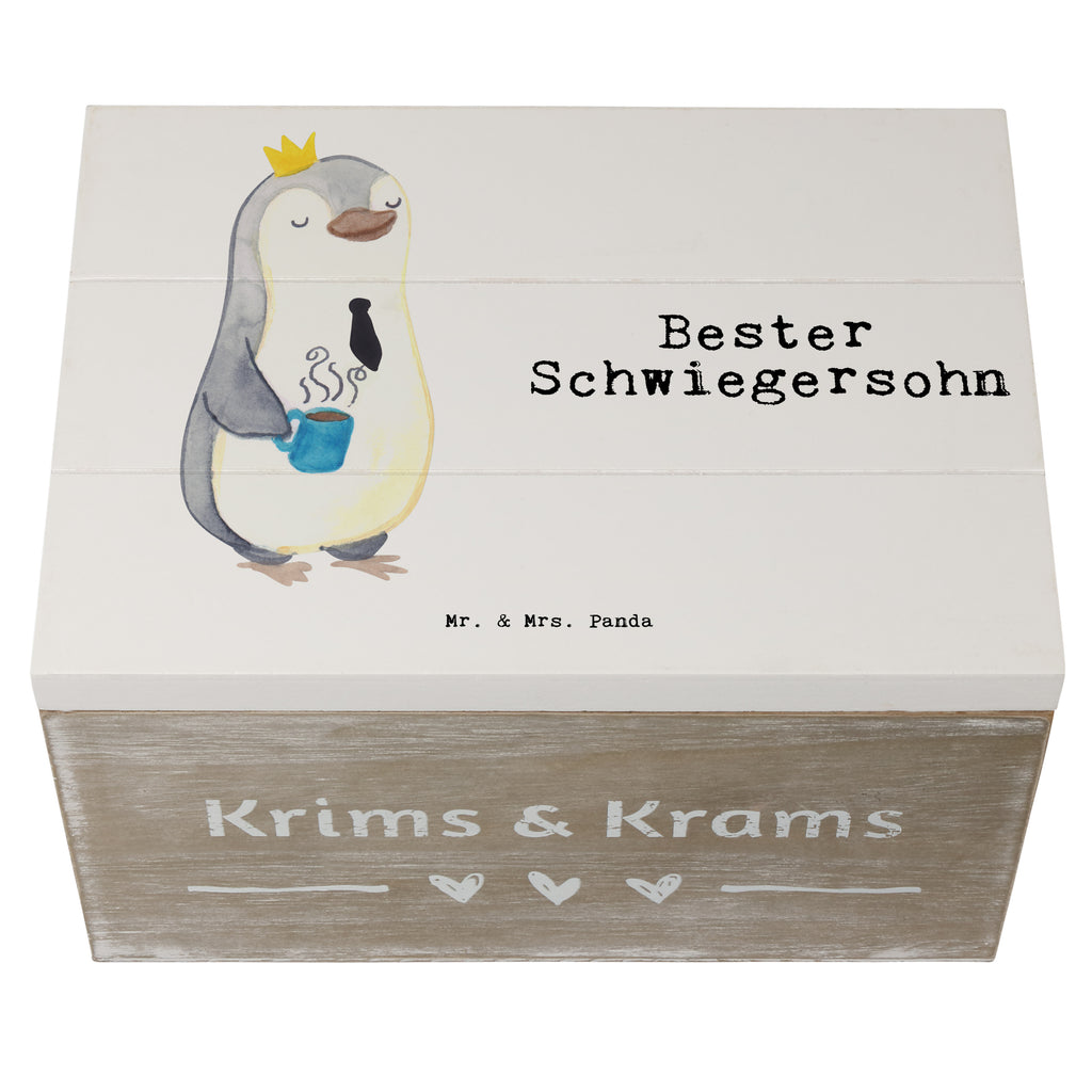 Holzkiste Pinguin Bester Schwiegersohn Holzkiste, Kiste, Schatzkiste, Truhe, Schatulle, XXL, Erinnerungsbox, Erinnerungskiste, Dekokiste, Aufbewahrungsbox, Geschenkbox, Geschenkdose, für, Dankeschön, Geschenk, Schenken, Geburtstag, Geburtstagsgeschenk, Geschenkidee, Danke, Bedanken, Mitbringsel, Freude machen, Geschenktipp, Schwiegersohn, Tochter, Ehefrau des Sohns, Frau, angeheiratet, Hochzeit, Heirat