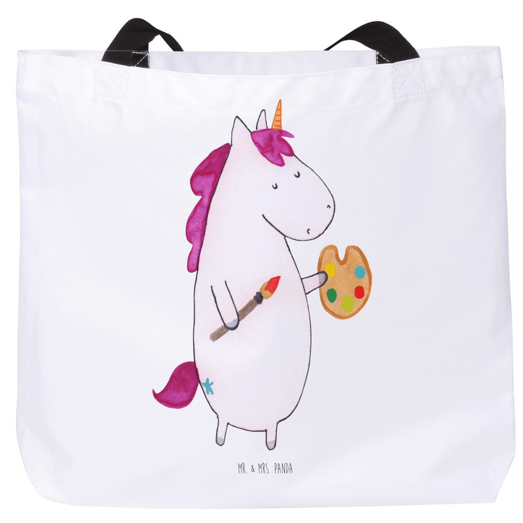 Shopper Einhorn Künstler Beutel, Einkaufstasche, Tasche, Strandtasche, Einkaufsbeutel, Shopper, Schultasche, Freizeittasche, Tragebeutel, Schulbeutel, Alltagstasche, Einhorn, Einhörner, Einhorn Deko, Pegasus, Unicorn, Englisch, Künstler, Artist, Malen, Zeichnen, Welt, Farbe, Stift, Pinsel, Geschenk, Maler