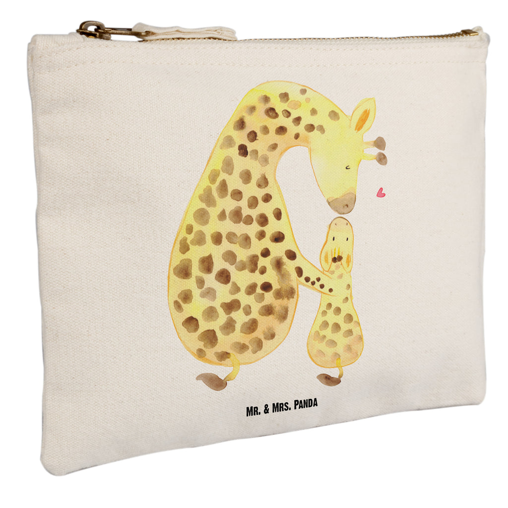 Schminktasche Giraffe mit Kind Schminktasche, Kosmetiktasche, Kosmetikbeutel, Stiftemäppchen, Etui, Federmappe, Makeup, XXL, Schminketui, Kosmetiketui, Schlamperetui, Afrika, Wildtiere, Giraffe, Kind, Mutter, Mama, Tochter, Sohn, Lieblingsmensch