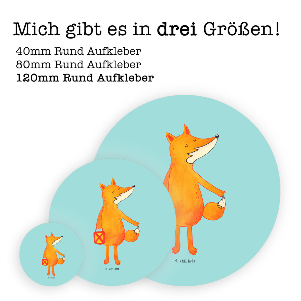 Rund Aufkleber Fuchs Laterne Sticker, Aufkleber, Etikett, Kinder, rund, Fuchs, Füchse, Spruch trösten, Liebeskummer Spruch, Laterne, Sankt Martin, Laternenumzug, Aufmuntern, Cäsar Otto Hugo Flaischlen