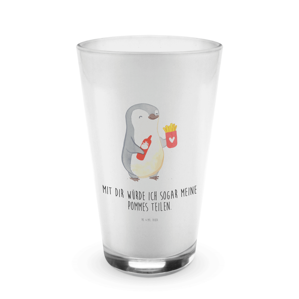 Glas Pinguin Pommes Cappuccino Glas, Glas, Cappuccino Tasse, Latte Macchiato, Liebe, Partner, Freund, Freundin, Ehemann, Ehefrau, Heiraten, Verlobung, Heiratsantrag, Liebesgeschenk, Jahrestag, Hocheitstag, Valentinstag, Geschenk für Frauen, Hochzeitstag, Mitbringsel, Geschenk für Freundin, Geschenk für Partner, Liebesbeweis, für Männer, für Ehemann