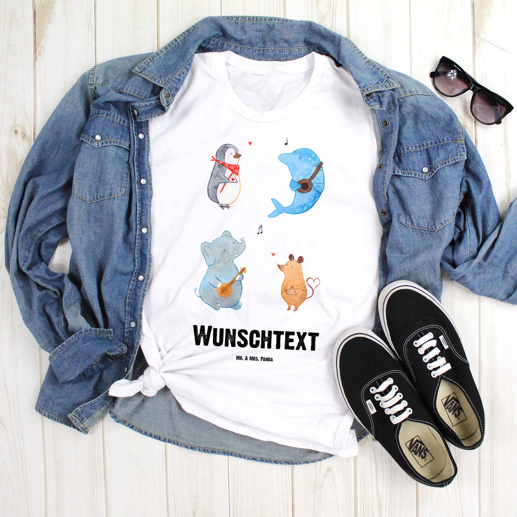 Personalisiertes T-Shirt Big Band T-Shirt Personalisiert, T-Shirt mit Namen, T-Shirt mit Aufruck, Männer, Frauen, Wunschtext, Bedrucken, Tiermotive, Gute Laune, lustige Sprüche, Tiere, Hund, Pinguin, Maus, Elefant, Delfin, Gitarre, Band, Triangel, Musikanten, Musik