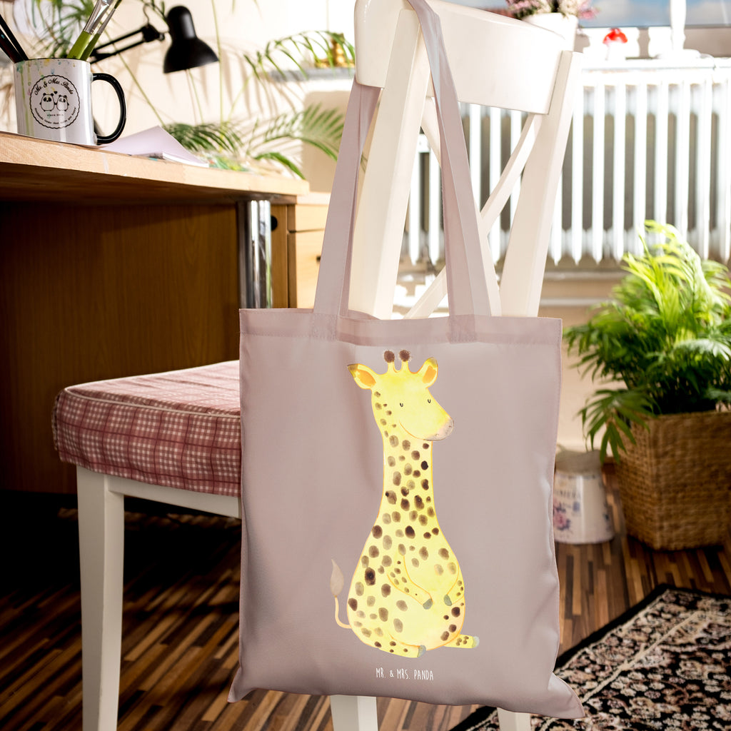 Tragetasche Giraffe Zufrieden Beuteltasche, Beutel, Einkaufstasche, Jutebeutel, Stoffbeutel, Tasche, Shopper, Umhängetasche, Strandtasche, Schultertasche, Stofftasche, Tragetasche, Badetasche, Jutetasche, Einkaufstüte, Laptoptasche, Afrika, Wildtiere, Giraffe, Zufrieden, Glück, Abenteuer