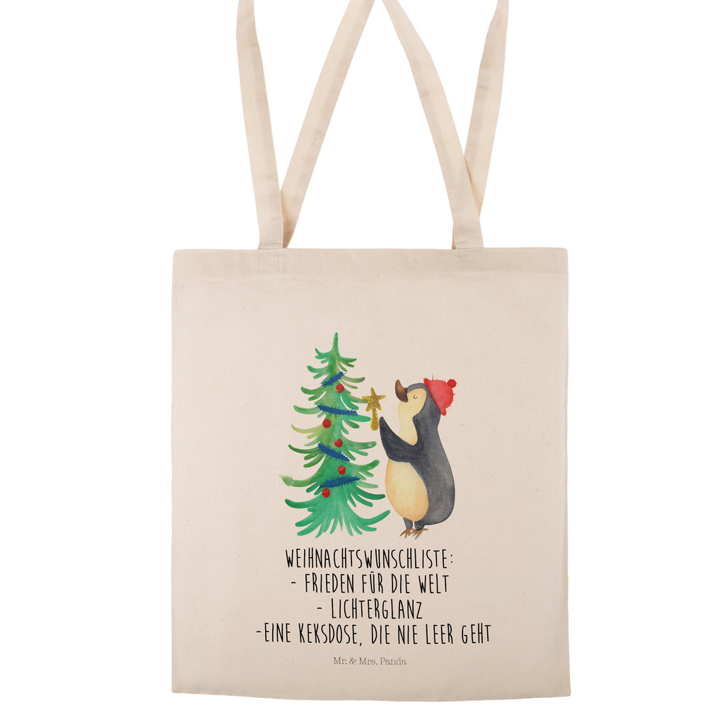 Tragetasche Pinguin Weihnachtsbaum Beuteltasche, Beutel, Einkaufstasche, Jutebeutel, Stoffbeutel, Tasche, Shopper, Umhängetasche, Strandtasche, Schultertasche, Stofftasche, Tragetasche, Badetasche, Jutetasche, Einkaufstüte, Laptoptasche, Winter, Weihnachten, Weihnachtsdeko, Nikolaus, Advent, Heiligabend, Wintermotiv, Pinguin