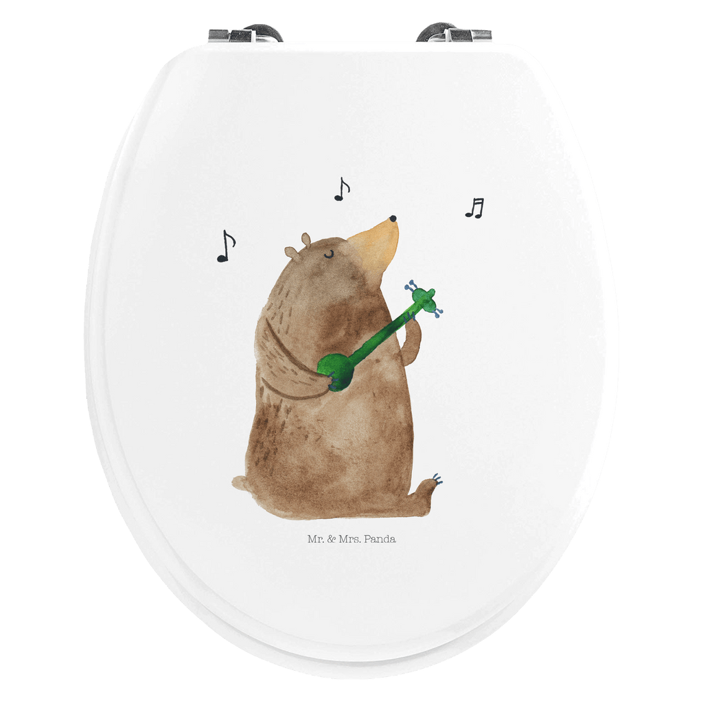 Motiv WC Sitz Bär Gitarre Klobrille, Klodeckel, Toilettendeckel, WC-Sitz, Toilette, Bär, Teddy, Teddybär