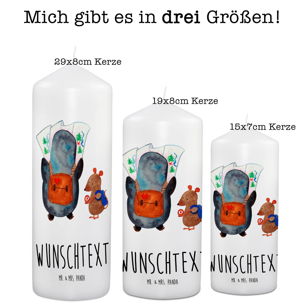 Personalisierte Kerze Pinguin & Maus Wanderer Kerze, Taufkerze, Kommunionskerze, Geburtstagskerze, Geschenk Kerze, Taufgeschenk Kerze, Kerze mit Druck, Besondere Kerze, Geschenkidee Kerze, Kerze für Kommunion, kerze personalisiert, personalisierte kerze, personalisierte kerzen, Pinguin, Pinguine, Abenteurer, Abenteuer, Roadtrip, Ausflug, Wanderlust, wandern