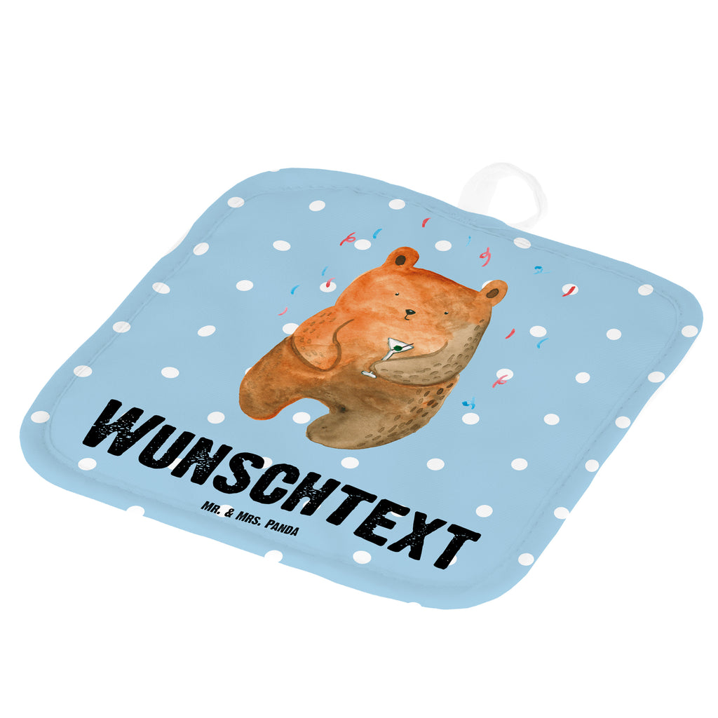 Personalisierte Topflappen Bär Party Topflappen personalisiert, Personalisierte Topfuntersetzer, Personalisierter Ofenhandschuh, Topflappen Set personalisiert, Topflappen mit Namen, Namensaufdruck, Bär, Teddy, Teddybär, Geburtstag, Geburtstagsgeschenk, Geschenk, Party, Feiern, Abfeiern, Mitbringsel, Gute Laune, Lustig