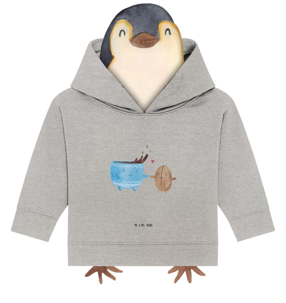 Organic Baby Hoodie Kaffee Bohne Baby Kapuzenshirt, Baby Kapuzensweatshirt, Baby Hoodie, Baby Pullover, Tiermotive, Gute Laune, lustige Sprüche, Tiere, Kaffee, Kaffeebohne, Genuss, Zufriedenheit, Glück