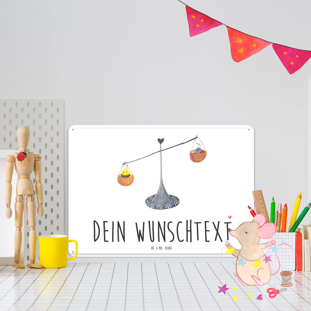 Personalisiertes Blechschild Sternzeichen Waage Blechschild, Metallschild, Geschenk Schild, Schild, Magnet-Metall-Schild, Deko Schild, Wandschild, Wand-Dekoration, Türschild, Tierkreiszeichen, Sternzeichen, Horoskop, Astrologie, Aszendent, Waage, Waage Geschenk, Waage Sternzeichen, Geschenk Oktober, Geschenk September, Geburtstag Oktober, Geburtstag September, Gleichgewicht, Marienkäfer, Hummel, Biene