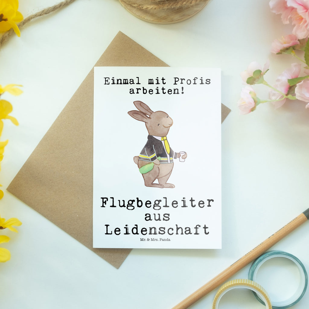 Grußkarte Flugbegleiter aus Leidenschaft Grußkarte, Klappkarte, Einladungskarte, Glückwunschkarte, Hochzeitskarte, Geburtstagskarte, Karte, Ansichtskarten, Beruf, Ausbildung, Jubiläum, Abschied, Rente, Kollege, Kollegin, Geschenk, Schenken, Arbeitskollege, Mitarbeiter, Firma, Danke, Dankeschön, Flugbegleiter, Steward, Flugsteward, Flight-Attendant