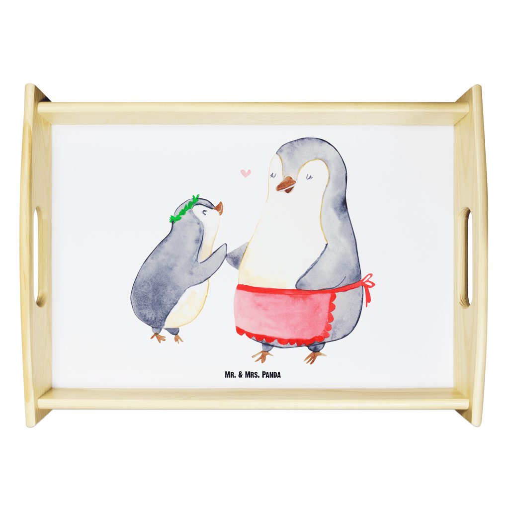 Serviertablett Pinguin mit Kind Serviertablett, Tablett, Holztablett, Küchentablett, Dekotablett, Frühstückstablett, Familie, Vatertag, Muttertag, Bruder, Schwester, Mama, Papa, Oma, Opa, Geschenk, Mami, Mutti, Mutter, Geburststag