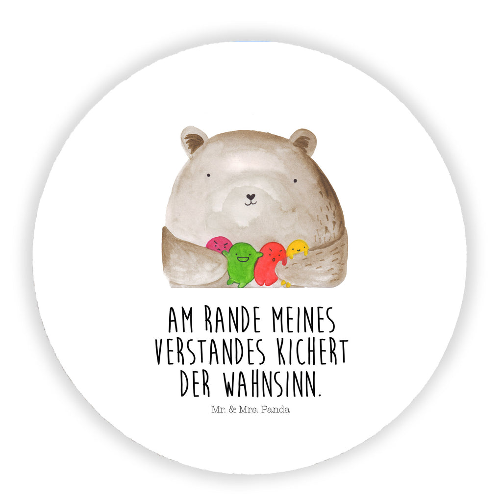 Rund Magnet Bär Gefühl Kühlschrankmagnet, Pinnwandmagnet, Souvenir Magnet, Motivmagnete, Dekomagnet, Whiteboard Magnet, Notiz Magnet, Kühlschrank Dekoration, Bär, Teddy, Teddybär, Wahnsinn, Verrückt, Durchgedreht