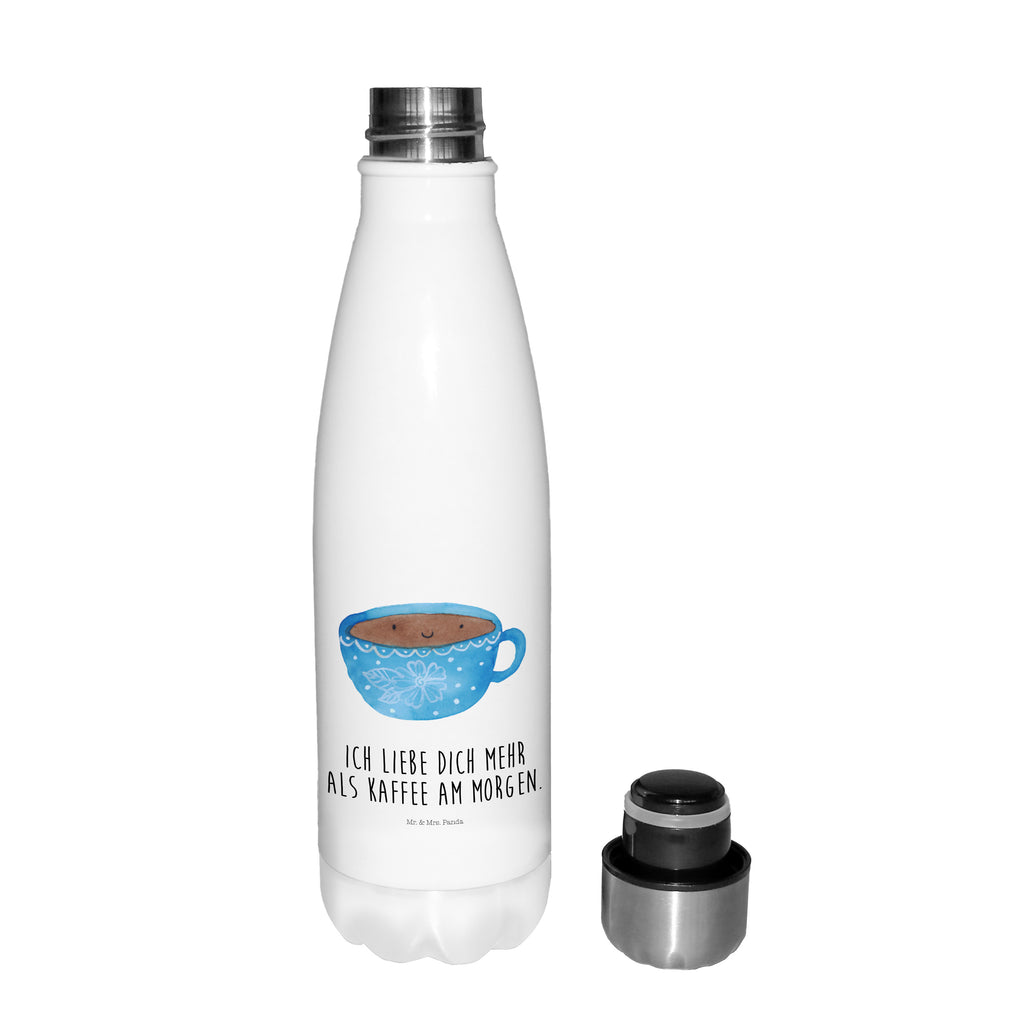 Thermosflasche Kaffee Tasse Isolierflasche, Thermoflasche, Trinkflasche, Thermos, Edelstahl, Tiermotive, Gute Laune, lustige Sprüche, Tiere, Kaffee, Tasse, Liebe, Geschmack, Genuss, Glücklich