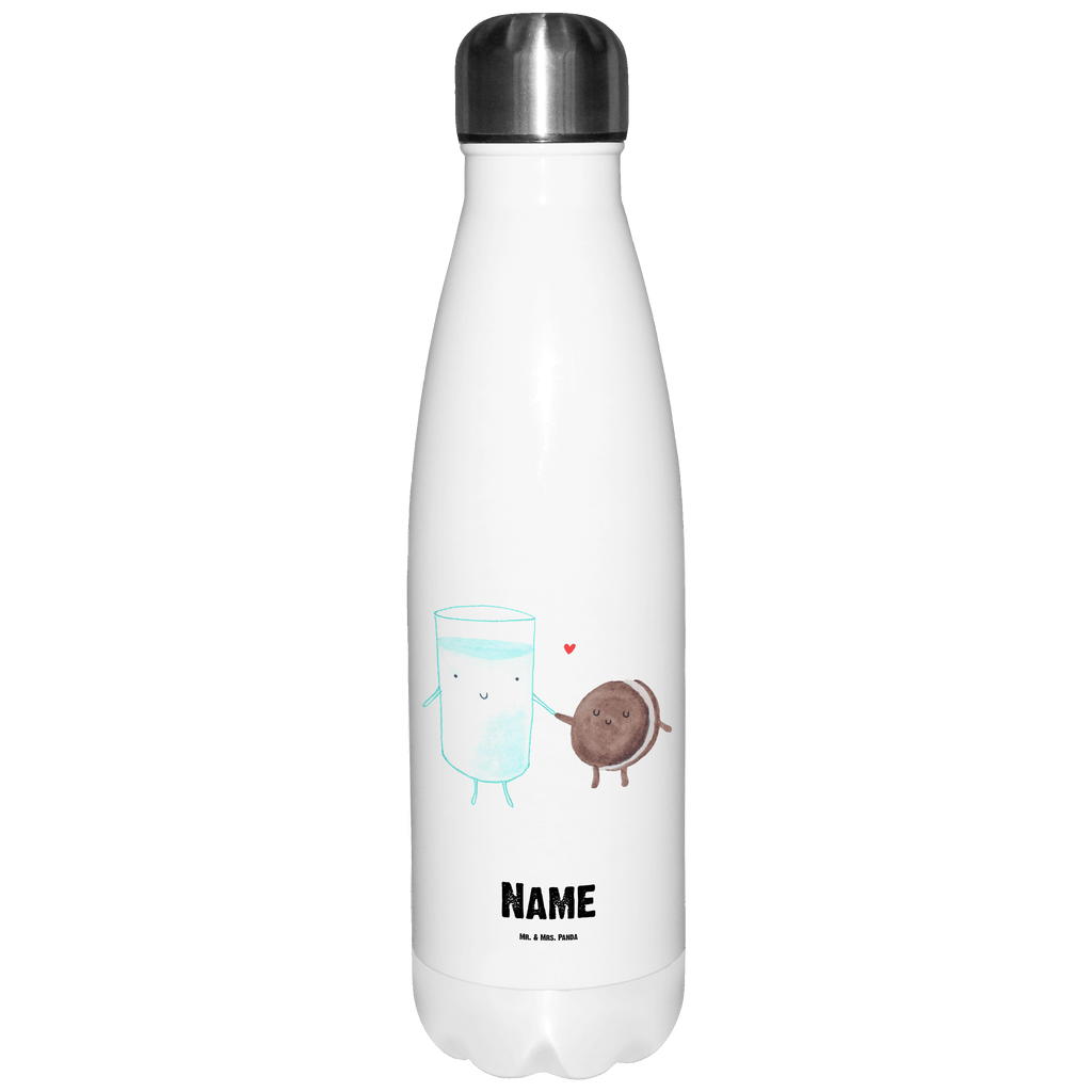 Personalisierte Thermosflasche Milch & Keks Personalisierte Isolierflasche, Personalisierte Thermoflasche, Personalisierte Trinkflasche, Trinkflasche Mit Namen, Wunschname, Bedrucken, Namensflasche, Tiermotive, Gute Laune, lustige Sprüche, Tiere, Milk, Cookie, Milch, Keks, Kekse, Kaffee, Einladung Frühstück, Motiv süß, romantisch, perfektes Paar