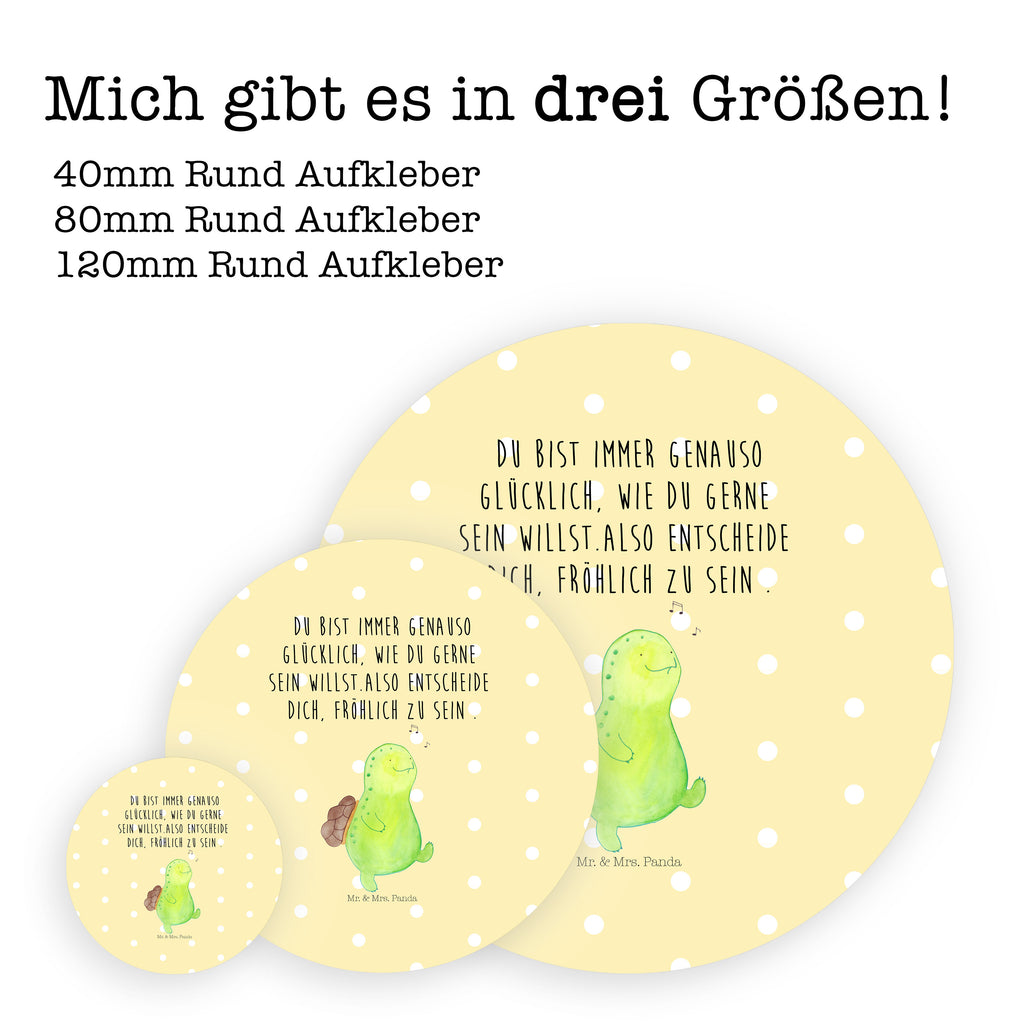 Rund Aufkleber Schildkröte pfeift Sticker, Aufkleber, Etikett, Schildkröte, Schildi, Schildkröten, fröhlich, Glück, Motivation, Lebensfreude, Depression, Trennung, Neuanfang