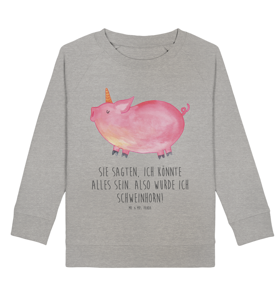 Organic Kinder Pullover Einhorn Schweinhorn Kinder Pullover, Kinder Sweatshirt, Jungen, Mädchen, Einhorn, Einhörner, Einhorn Deko, Pegasus, Unicorn, Party, Spaß, Schwein, Schweinhorn, Bauer, witzig. lustig, Spruch, geschenk, Pig, Piggy, funny, english, englisch