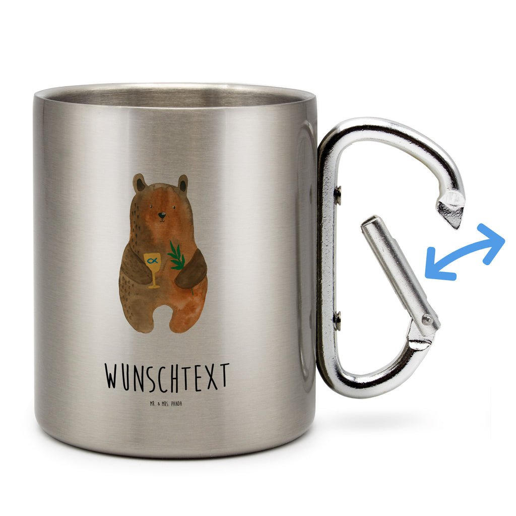 Personalisierter Edelstahlbecher Konfirmation-Bär Personalisierte Edelstahltasse, Personalisierter Edelstahlbecher, Personalisierter Outdoor Becher, Personalisierte Outdoor Tasse, Bär, Teddy, Teddybär, Konfirmation, Kirche, evangelisch, Gottesdienst