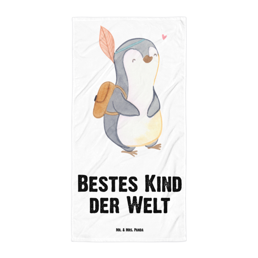 XL Badehandtuch Pinguin Bestes Kind der Welt Handtuch, Badetuch, Duschtuch, Strandtuch, Saunatuch, für, Dankeschön, Geschenk, Schenken, Geburtstag, Geburtstagsgeschenk, Geschenkidee, Danke, Bedanken, Mitbringsel, Freude machen, Geschenktipp, Kinder, Kind, Kid, Kids, Kiddy, Bestes, Tochter, Sohn, Nachwuchs, Geburt, Liebling, Taufe