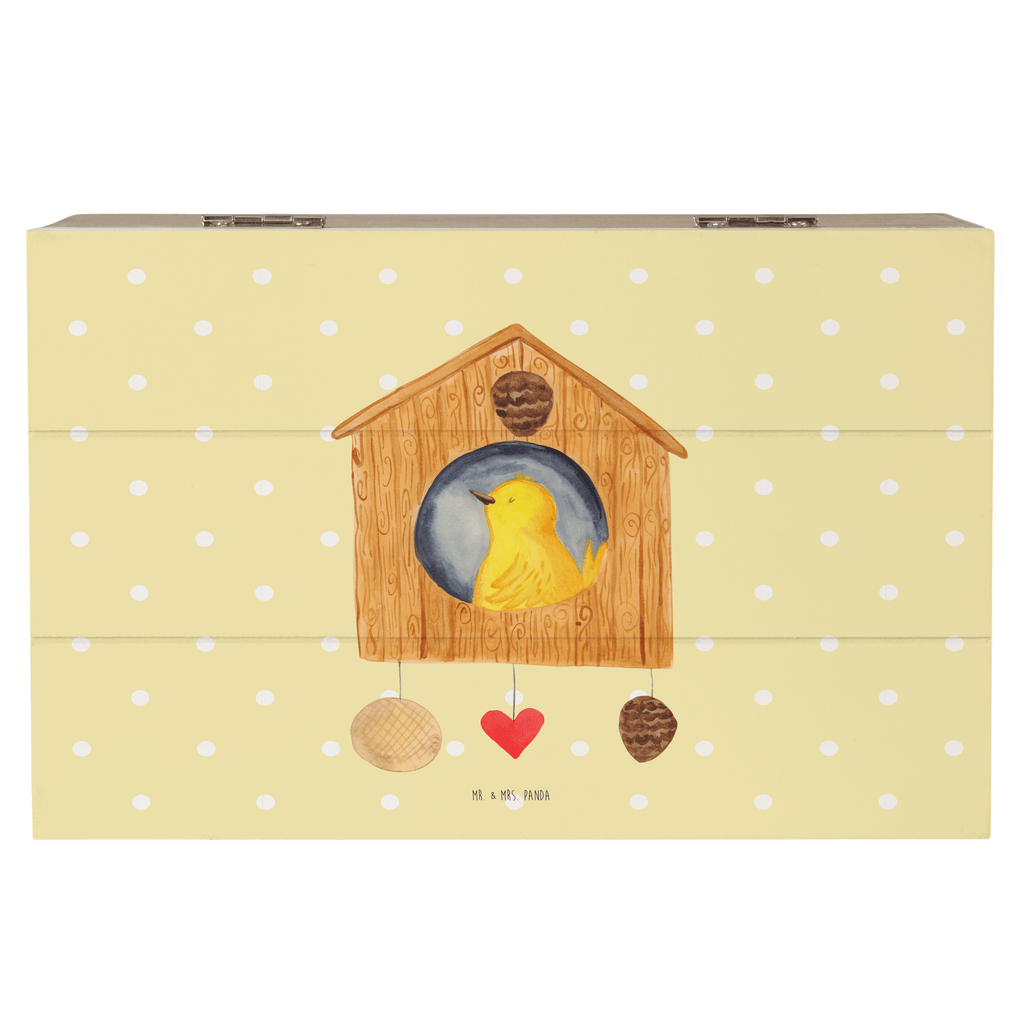 Holzkiste Vogel Haus Holzkiste, Kiste, Schatzkiste, Truhe, Schatulle, XXL, Erinnerungsbox, Erinnerungskiste, Dekokiste, Aufbewahrungsbox, Geschenkbox, Geschenkdose, Tiermotive, Gute Laune, lustige Sprüche, Tiere, Vogel, Vögel, Vogelhaus, Vogelhäuschen, Home sweet home, Zuhause, Nest, Eigenheim, Familie, Wohnung, Haus, unser Haus, Lieblingsort, Castle