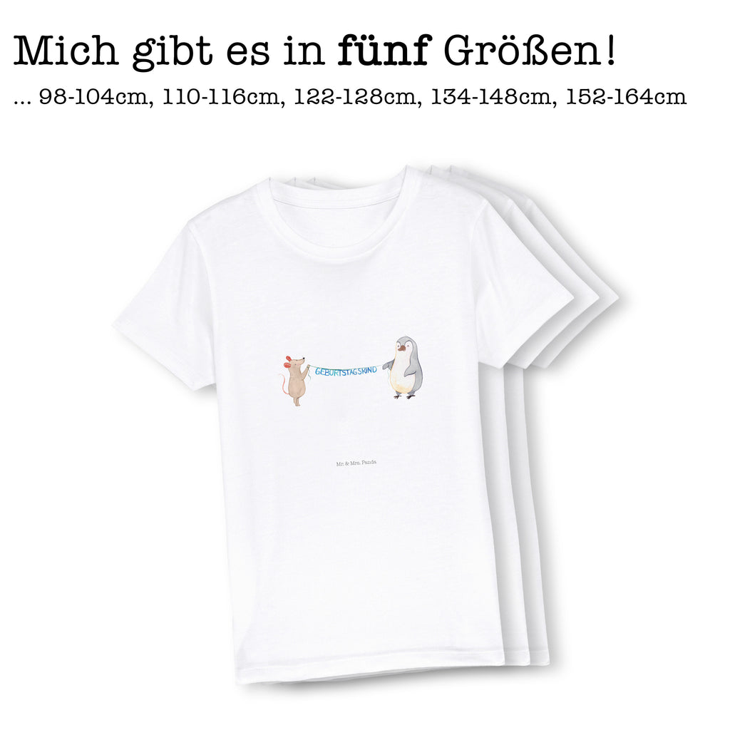 Organic Kinder T-Shirt Maus Pinguin Geburtstag Kinder T-Shirt, Kinder T-Shirt Mädchen, Kinder T-Shirt Jungen, Geburtstag, Geburtstagsgeschenk, Geschenk, Maus, Pinguin, Geburtstage, Happy Birthday, Geburtstagsfeier