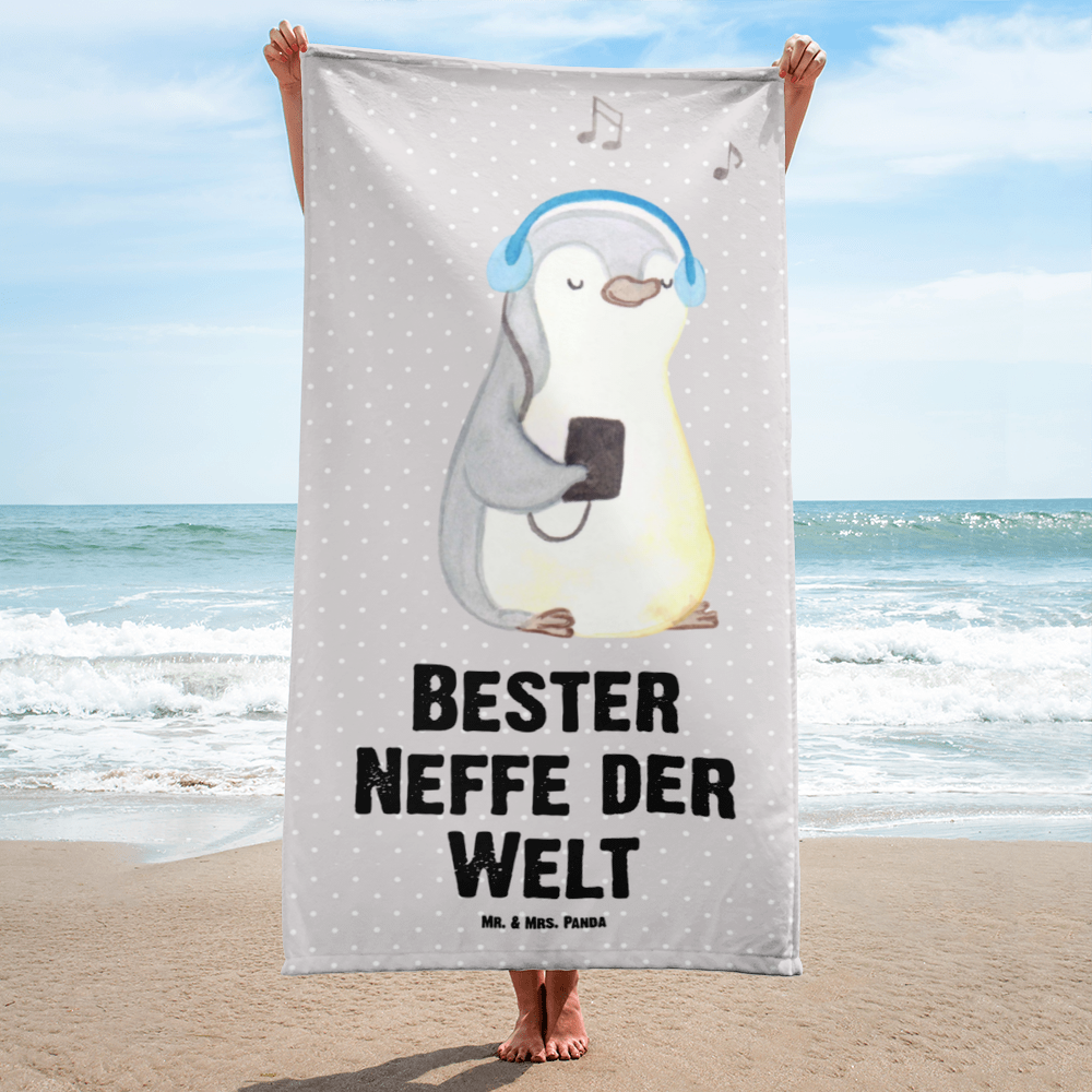 XL Badehandtuch Pinguin Bester Neffe der Welt Handtuch, Badetuch, Duschtuch, Strandtuch, Saunatuch, für, Dankeschön, Geschenk, Schenken, Geburtstag, Geburtstagsgeschenk, Geschenkidee, Danke, Bedanken, Mitbringsel, Freude machen, Geschenktipp, Neffe, Onkel, Tante, Patentante, Patentonkel, Patenkind, Taufe, Sohn der Schwester, Sohn des Bruders, Bester