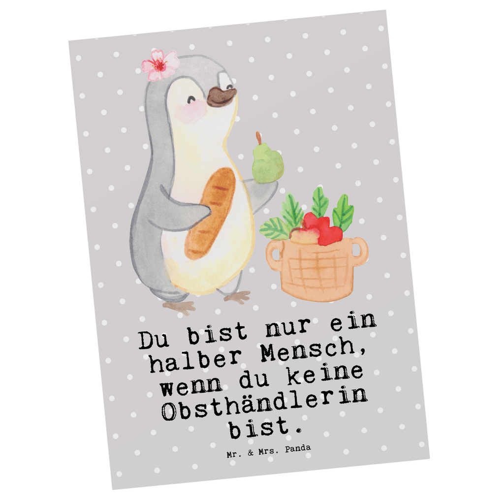 Postkarte Obsthändlerin mit Herz Postkarte, Karte, Geschenkkarte, Grußkarte, Einladung, Ansichtskarte, Geburtstagskarte, Einladungskarte, Dankeskarte, Ansichtskarten, Einladung Geburtstag, Einladungskarten Geburtstag, Beruf, Ausbildung, Jubiläum, Abschied, Rente, Kollege, Kollegin, Geschenk, Schenken, Arbeitskollege, Mitarbeiter, Firma, Danke, Dankeschön, Obsthändlerin, Obstverkäuferin, Wochenmarkthändlerin, Obstbäuerin, Obst- und Gemüsehändlerin, Obstplantage