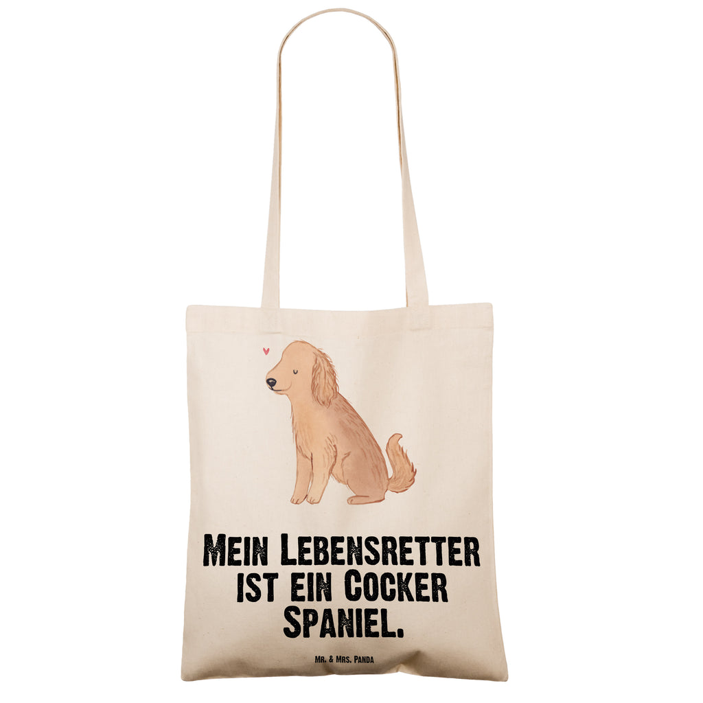 Tragetasche Cocker Spaniel Lebensretter Beuteltasche, Beutel, Einkaufstasche, Jutebeutel, Stoffbeutel, Tasche, Shopper, Umhängetasche, Strandtasche, Schultertasche, Stofftasche, Tragetasche, Badetasche, Jutetasche, Einkaufstüte, Laptoptasche, Hund, Hunderasse, Rassehund, Hundebesitzer, Geschenk, Tierfreund, Schenken, Welpe, Englische Cockerspaniel, Cocker Spaniel