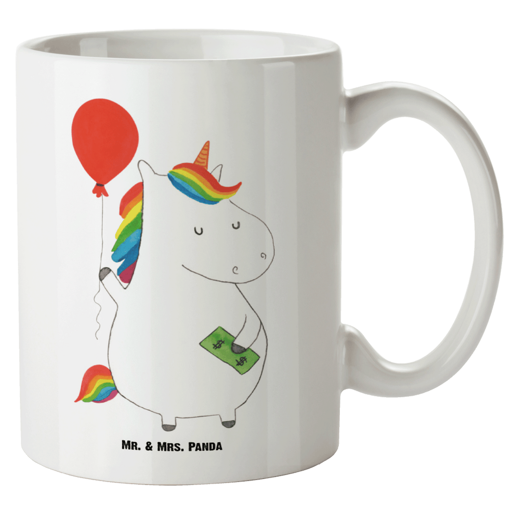 XL Tasse Einhorn Luftballon XL Tasse, Große Tasse, Grosse Kaffeetasse, XL Becher, XL Teetasse, spülmaschinenfest, Jumbo Tasse, Groß, Einhorn, Einhörner, Einhorn Deko, Pegasus, Unicorn, Luftballon, Geld, Lebenslust, Freude, Geschenk, Freundin