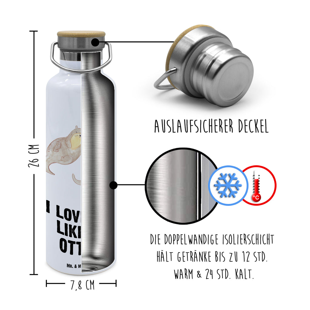 Trinkflasche Otter Hände halten Thermosflasche, Isolierflasche, Edelstahl, Trinkflasche, isoliert, Wamrhaltefunktion, Sportflasche, Flasche zum Sport, Sportlerflasche, Otter, Fischotter, Seeotter, Otter Seeotter See Otter