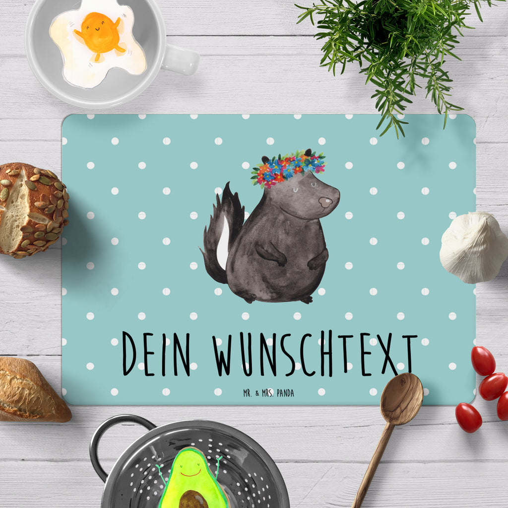 Personalisiertes Tischset Stinktier Blumenmaedchen Personalisiertes Tischet, Personalisierter Tischuntersetzer, Personalisiertes Platzset, tischset personalisiert, personalisiertes tischset, personalisierte platzsets, platzset personalisiert, personalisierte platzdeckchen, platzdeckchen personalisiert, tischset mit namen, platzdeckchen mit namen, platzset mit namen abwaschbar, platzset mit namen, tischset abwaschbar mit namen, Stinktier, Skunk, Wildtier, Raubtier, Stinker, Stinki, Yoga, Namaste, Lebe, Liebe, Lache