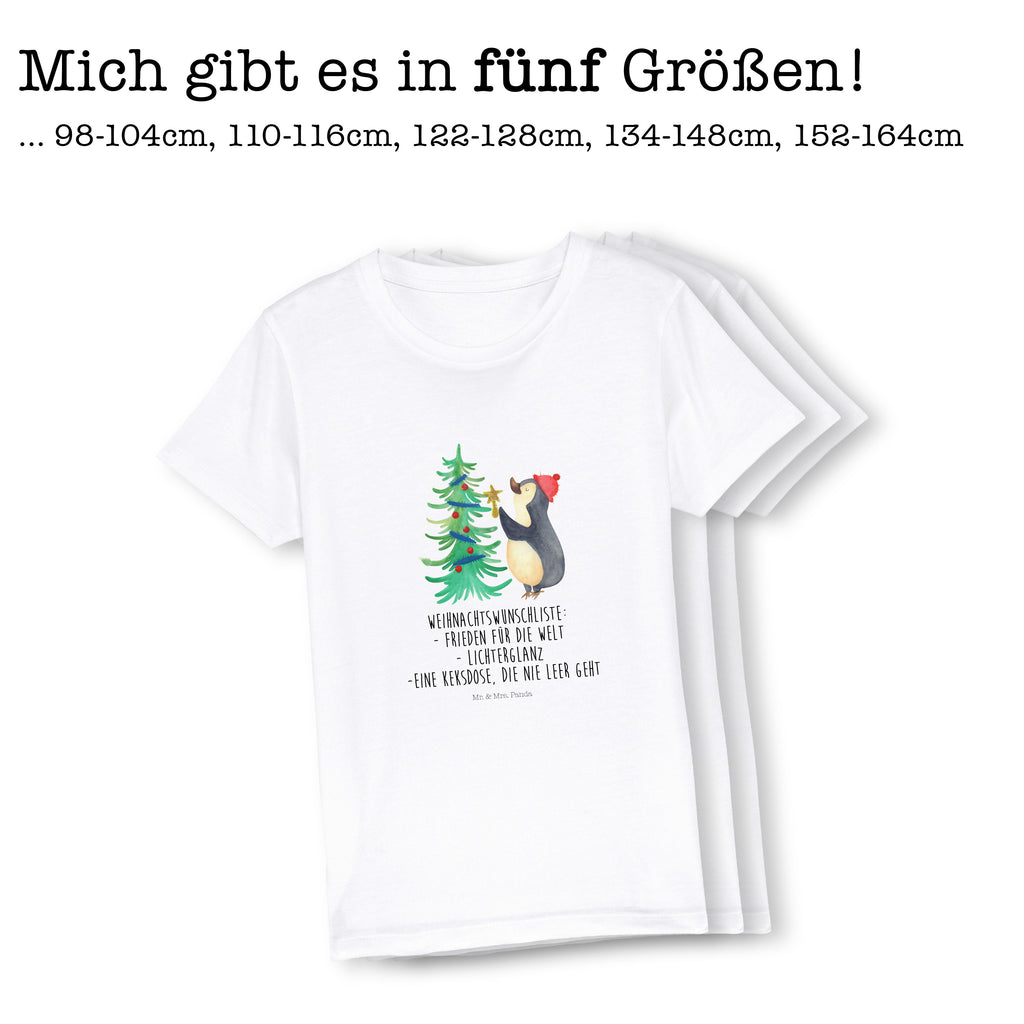 Organic Kinder T-Shirt Pinguin Weihnachtsbaum Kinder T-Shirt, Kinder T-Shirt Mädchen, Kinder T-Shirt Jungen, Winter, Weihnachten, Weihnachtsdeko, Nikolaus, Advent, Heiligabend, Wintermotiv, Pinguin