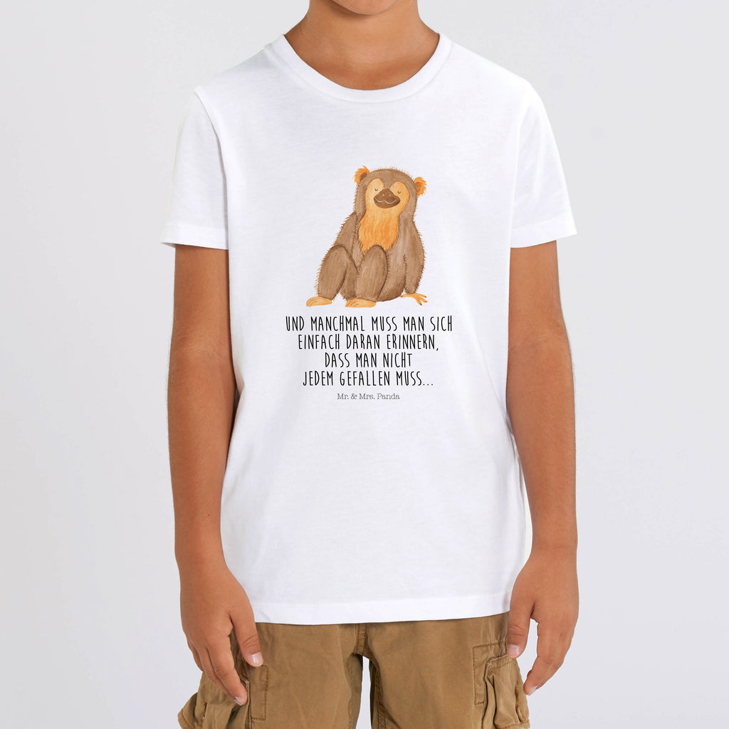 Organic Kinder T-Shirt Affe Kinder T-Shirt, Kinder T-Shirt Mädchen, Kinder T-Shirt Jungen, Afrika, Wildtiere, Affe, Äffchen, Affen, Selbstliebe, Respekt, Motivation, Selbstachtung, Liebe, Selbstbewusstsein, Selfcare