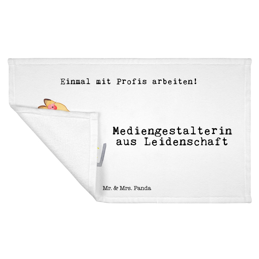 Handtuch Mediengestalterin aus Leidenschaft Gästetuch, Reisehandtuch, Sport Handtuch, Frottier, Kinder Handtuch, Beruf, Ausbildung, Jubiläum, Abschied, Rente, Kollege, Kollegin, Geschenk, Schenken, Arbeitskollege, Mitarbeiter, Firma, Danke, Dankeschön, Grafikerin, Designer, Mediengestalter, Grafikdesignerin