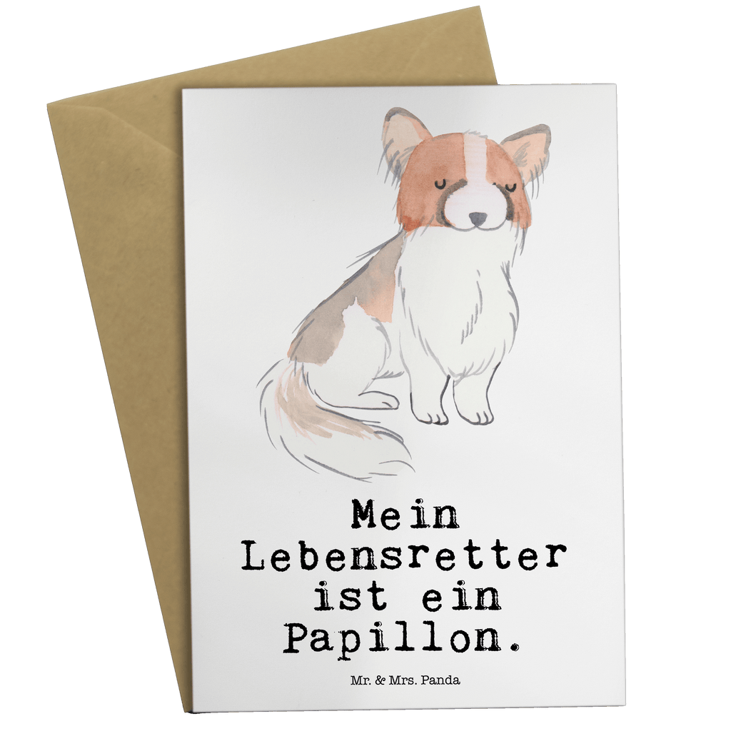 Grußkarte Papillon Lebensretter Grußkarte, Klappkarte, Einladungskarte, Glückwunschkarte, Hochzeitskarte, Geburtstagskarte, Karte, Ansichtskarten, Hund, Hunderasse, Rassehund, Hundebesitzer, Geschenk, Tierfreund, Schenken, Welpe, Kontinentaler Zwergspaniel, Papillon