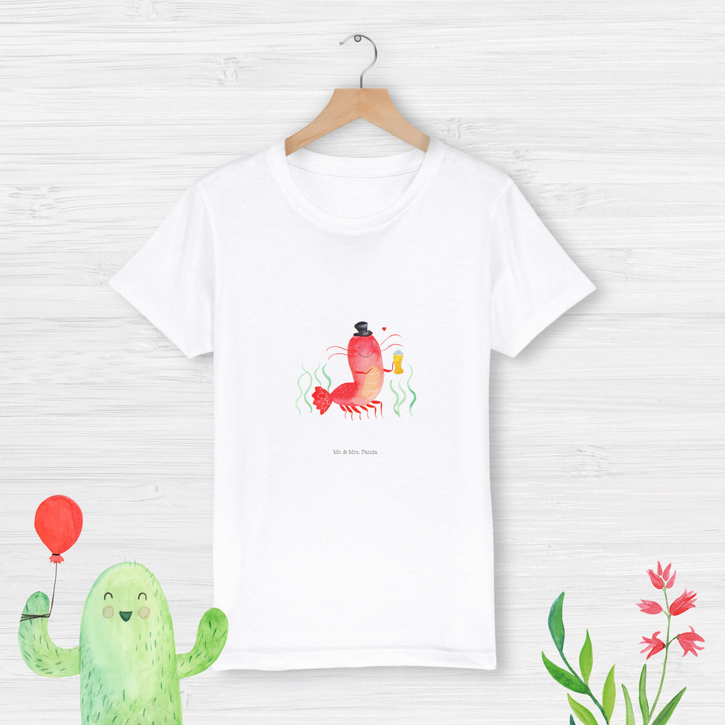 Organic Kinder T-Shirt Hummer mit Weizen Kinder T-Shirt, Kinder T-Shirt Mädchen, Kinder T-Shirt Jungen, Meerestiere, Meer, Urlaub, Garnele, Garnelen, Bier, Kochen, Männerhaushalt, Junggeselle, Junggesellin, Bierliebhaber, Kneipe, Gasthaus, Wirtschaft