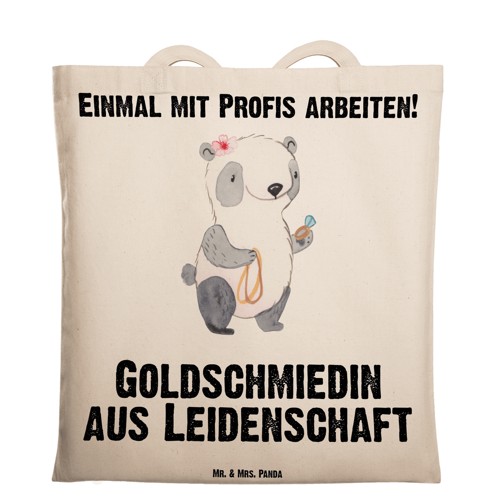 Tragetasche Goldschmiedin aus Leidenschaft Beuteltasche, Beutel, Einkaufstasche, Jutebeutel, Stoffbeutel, Tasche, Shopper, Umhängetasche, Strandtasche, Schultertasche, Stofftasche, Tragetasche, Badetasche, Jutetasche, Einkaufstüte, Laptoptasche, Beruf, Ausbildung, Jubiläum, Abschied, Rente, Kollege, Kollegin, Geschenk, Schenken, Arbeitskollege, Mitarbeiter, Firma, Danke, Dankeschön, Juwelierin, Goldschmiedin, Schmiedin, Schmuckwarenhändlerin, Schmuckgeschäft, Eröffnung