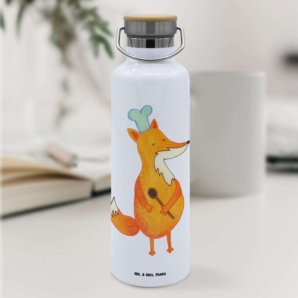 Trinkflasche Fuchs Koch Thermosflasche, Isolierflasche, Edelstahl, Trinkflasche, isoliert, Wamrhaltefunktion, Sportflasche, Flasche zum Sport, Sportlerflasche, Fuchs, Füchse, Koch Geschenk, Küche Spruch, Küche Deko, Köche, Bäcker, Party Spruch, Spruch lustig, witzig